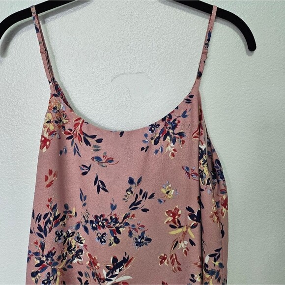 Zac & Rachel Feminine Double Layer Button Up Floral Print Popover Tank Top Sz M - Picture 7 of 8